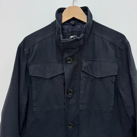 G Star Raw Denim black Canvas Field Just the Product Jacket Sz Large black - Picture 5 of 13